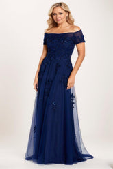 A-line Maxi Tulle Mother Dress CM0230 - COCOMELODY