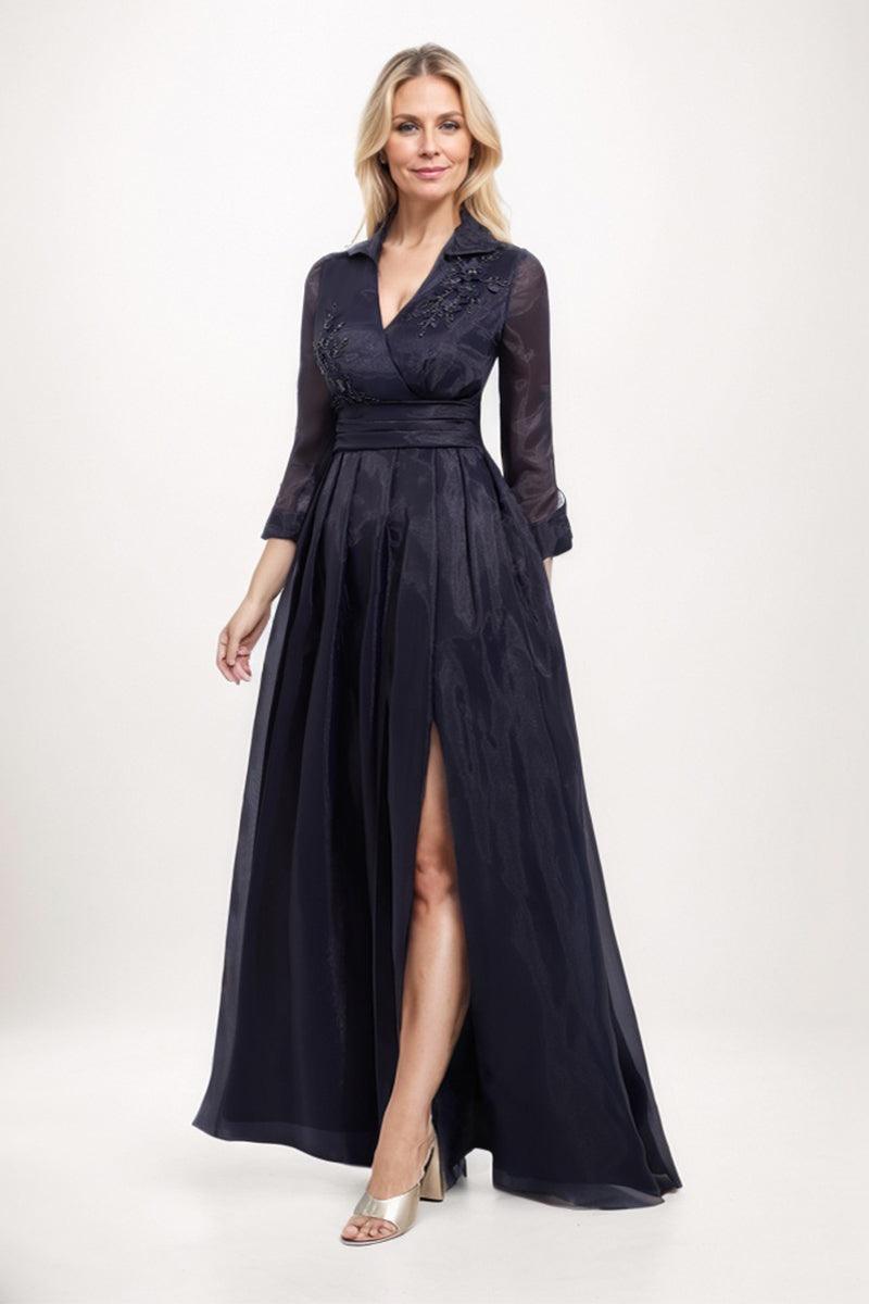 A-Line Maxi Organza Mother Dress CM0235 - COCOMELODY