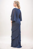 A-Line Maxi Chiffon Mother Dress CM0237 - COCOMELODY