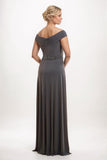 Sheath-Column Maxi Elastic Cloth Mother Dress CM0241 - COCOMELODY
