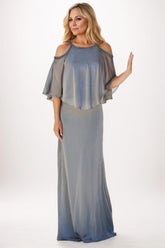 Sheath-Column Maxi Chiffon Mother Dress CM0242 - COCOMELODY