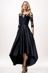 A-Line High-Low Satin Mother Dress CM0244 - COCOMELODY