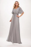 A-Line Maxi Chiffon Mother Dress CM0249 - COCOMELODY