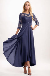 A-Line Midi Chiffon Mother Dress CM0264 - COCOMELODY