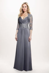 A-Line Maxi Chiffon Mother Of The Bride Dress CM0274 - COCOMELODY