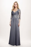 A-Line Maxi Chiffon Mother Of The Bride Dress CM0274 - COCOMELODY