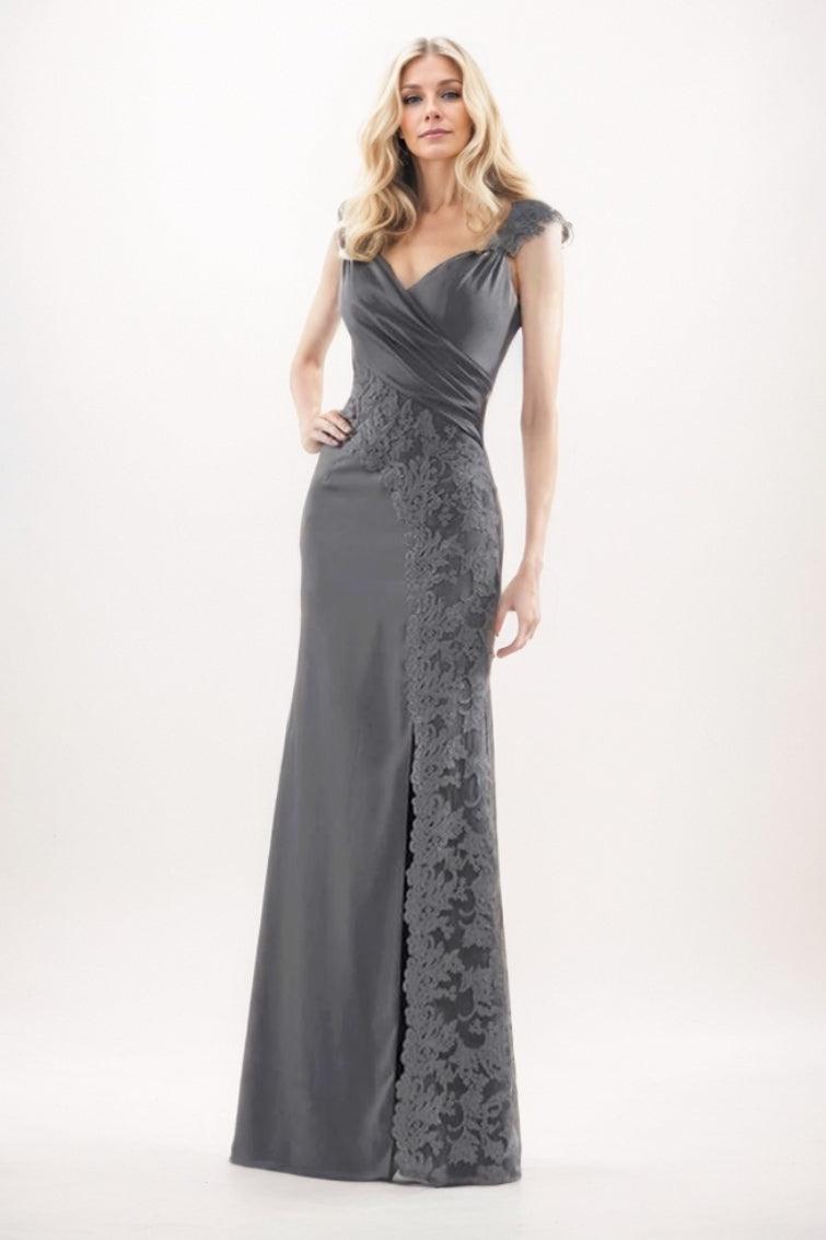 Sheath-Column Maxi Chiffon Mother Of The Bride Dress CM0275 - COCOMELODY