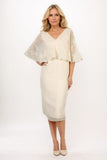 Sheath-Column Midi Chiffon Mother Of The Bride Dress CM0280 - COCOMELODY