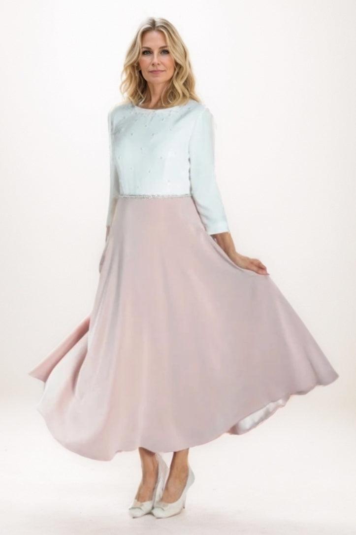 A-Line Maxi Chiffon Mother Of The Bride Dress CM0282 - COCOMELODY