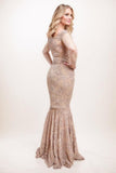 Mermaid Maxi Sequined Mother Of The Bride Dress CM0287 - COCOMELODY