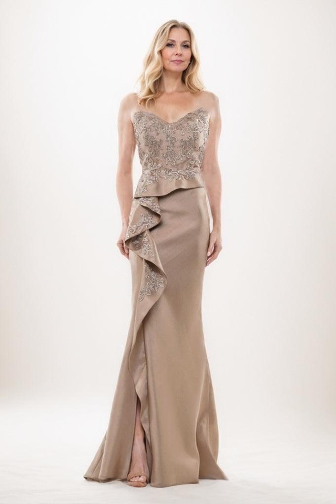 Mermaid Maxi Luxe Satin Mother Of The Bride Dress CM0288 - COCOMELODY