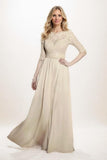 A-Line Maxi Chiffon Mother Of The Bride Dress CM0289 - COCOMELODY