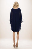 Sheath-Column Mini Chiffon Mother Of The Bride Dress CM0295 - COCOMELODY