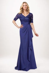 Sheath-Column Maxi Chiffon Mother Of The Bride Dress CM0304 - COCOMELODY