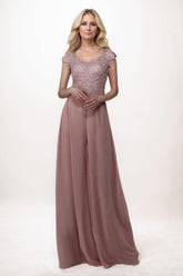 Jumpsuit Maxi Chiffon Mother Of The Bride Dress CM0311 - COCOMELODY