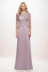 A-Line Maxi Elastic Silk like Satin Mother Of The Bride Dress CM0313CR - COCOMELODY