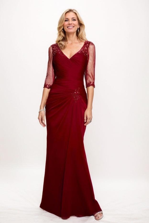 Trumpet-Mermaid Maxi Chiffon Mother Of The Bride Dress CM0322 - COCOMELODY