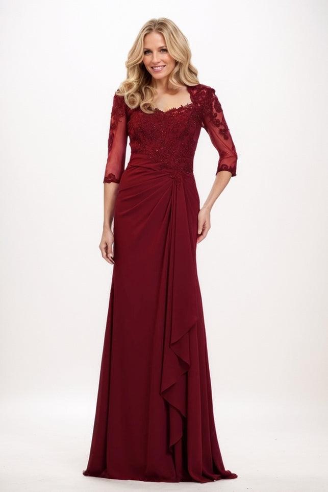 Trumpet-Mermaid Maxi Chiffon Mother Of The Bride Dress CM0324 - COCOMELODY