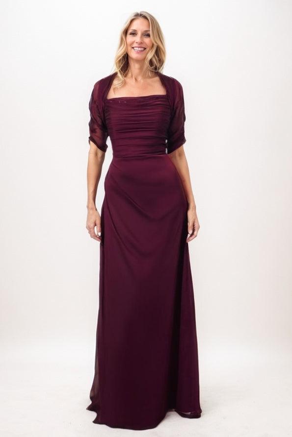 Sheath-Column Maxi Chiffon Mother Of The Bride Dress CM0326 - COCOMELODY