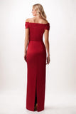 Sheath Maxi Elastic Silk like Satin Mother Of The Bride Dress CM0329 - COCOMELODY
