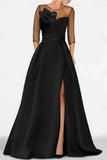A Line Sweetheart 3/4 Sleeves High Split Mother Dresses CM0338 - COCOMELODY