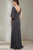 Sheath Column Scoop Neck Mother Of The Bride Dresses CM0352 - COCOMELODY