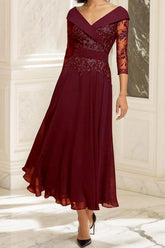 A Line Sweetheart Half Sleeves Ankle Length Lace Mother Dresses CM0357 - COCOMELODY