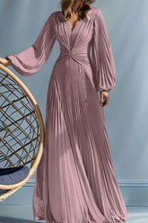 A Line V Neck Mother of the Bride Dresses with Ruched CM0367CR - COCOMELODY