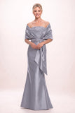 Trumpet 2 Pieces Floor Length Mother of the Bride Dresses CM0370