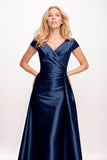 Trumpet-Mermaid Maxi Satin Mother of the Bride Dresses CM0382 - COCOMELODY