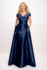 Trumpet-Mermaid Maxi Satin Mother of the Bride Dresses CM0382 - COCOMELODY
