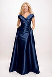 Trumpet-Mermaid Maxi Satin Mother of the Bride Dresses CM0382 - COCOMELODY