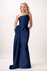 Trumpet-Mermaid Maxi Satin Mother of the Bride Dresses CM0386 - COCOMELODY