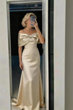 Trumpet-Mermaid Maxi Satin Mother of the Bride Dresses CM0387
