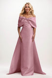 Trumpet-Mermaid Maxi Satin Mother of the Bride Dresses CM0387 - COCOMELODY