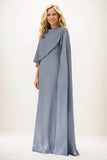 Sheath-Column Maxi Chiffon Mother of the Bride Dresses CM0388