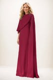 Sheath-Column Maxi Chiffon Mother of the Bride Dresses CM0388
