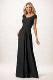 A-Line Maxi Chiffon Mother of the Bride Dresses CM0390