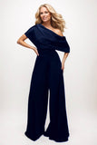 Jumpsuit Maxi Elastic Satin Chiffon Mother of the Bride Dresses CM0391