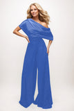 Jumpsuit Maxi Elastic Satin Chiffon Mother of the Bride Dresses CM0391