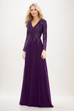 A-Line Maxi Chiffon Mother of the Bride Dresses CM0396