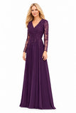 A-Line Maxi Chiffon Mother of the Bride Dresses CM0396