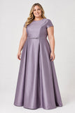 A-Line Maxi Satin Mother of the Bride Dresses CM0400