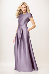 A-Line Maxi Satin Mother of the Bride Dresses CM0400