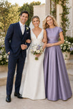 A-Line Maxi Satin Mother of the Bride Dresses CM0400