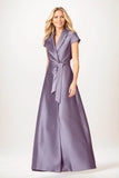 A-Line Maxi Satin Mother of the Bride Dresses CM0401 - COCOMELODY