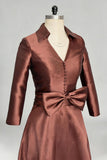A-Line Maxi Satin Mother of the Bride Dresses CM0402