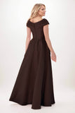 A-Line Maxi Satin Mother of the Bride Dresses CM0403 - COCOMELODY
