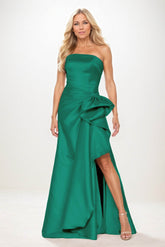 Sheath-Column Maxi Satin Mother of the Bride Dresses CM0404 - COCOMELODY