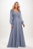 A-Line Maxi Chiffon Mother of the Bride Dresses CM0405